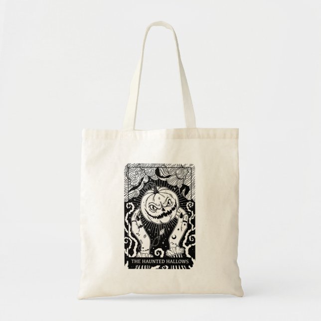 Bolso De Tela Tarjeta Tarot de Halloween T (Frente)
