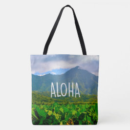 Bolso De Tela Taro Fields, Hanalei, Kauai, Hawaiian Beach Bag