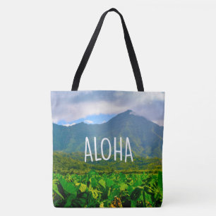 Bolso De Tela Taro Fields, Hanalei, Kauai, Hawaiian Beach Bag