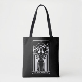 Bolso De Tela Tarot Alta Sacerdotisa Fumando Marihuana Oculta Fe