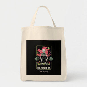 Bolso De Tela Tarot Card Deadlifts Funny Skeleton Workout Design
