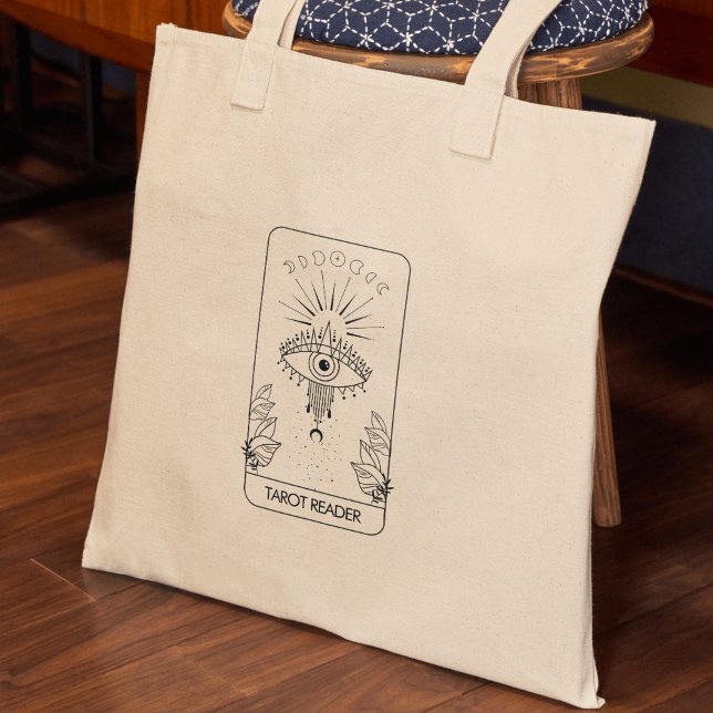 Bolso De Tela Tarot Celestial Mistical Evil Holographic (Mystical Floral Evil Eye Celestial Moon Phases Tote Bag)