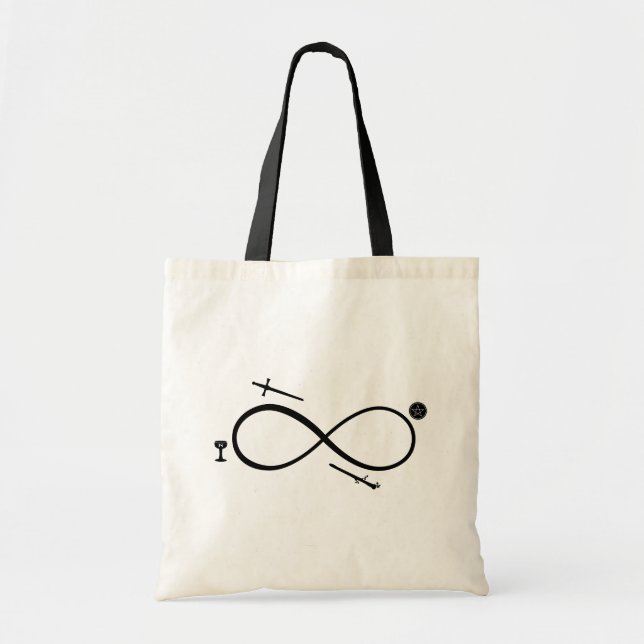 Bolso De Tela Tarot Lemniscate: El mago y los elementos (Frente)