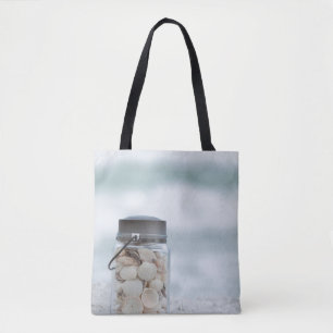 Bolso De Tela Tarro de Seashells en la playa el   la Florida