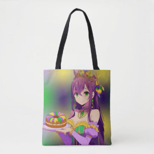 Bolso De Tela Tarta del Rey del Anime Mardi Gras