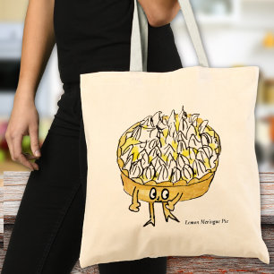 Bolso De Tela Tarta divertida de limón con merengue Arte de dibu
