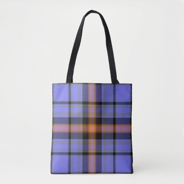 Bolso De Tela Tartán (Anverso)
