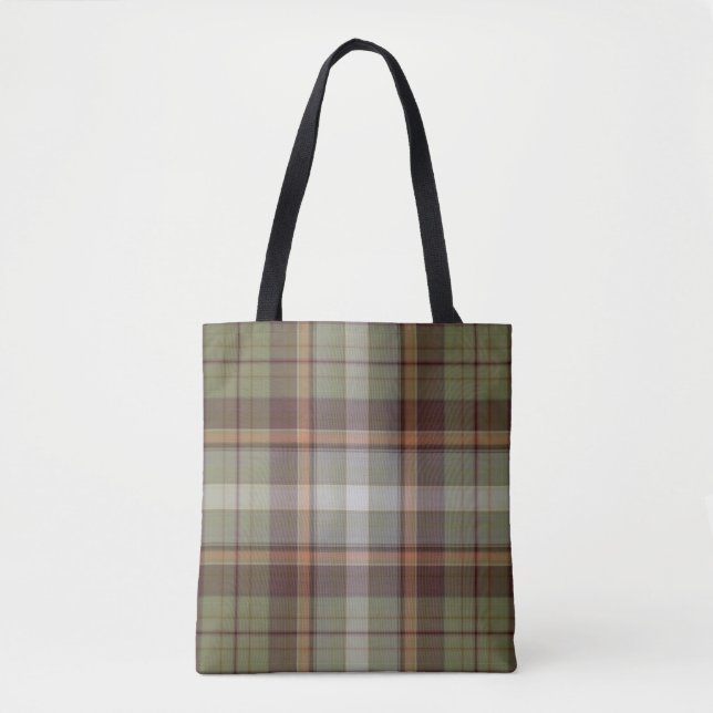Bolso De Tela Tartán (Anverso)