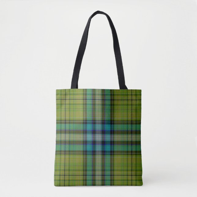 Bolso De Tela Tartán (Anverso)