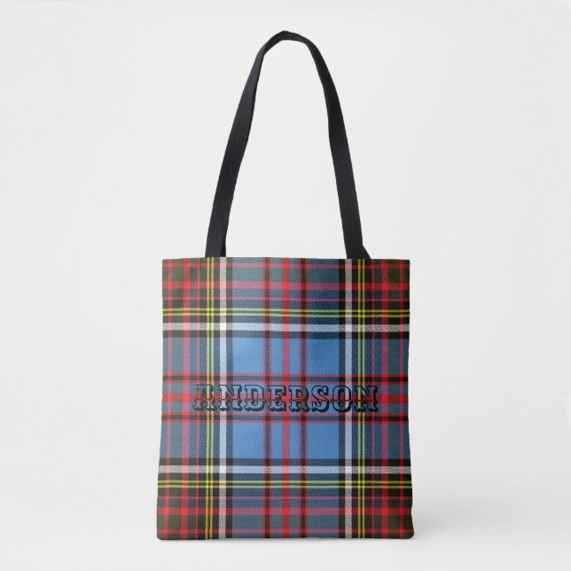 Bolso De Tela Tartán de Anderson del clan (Anverso)
