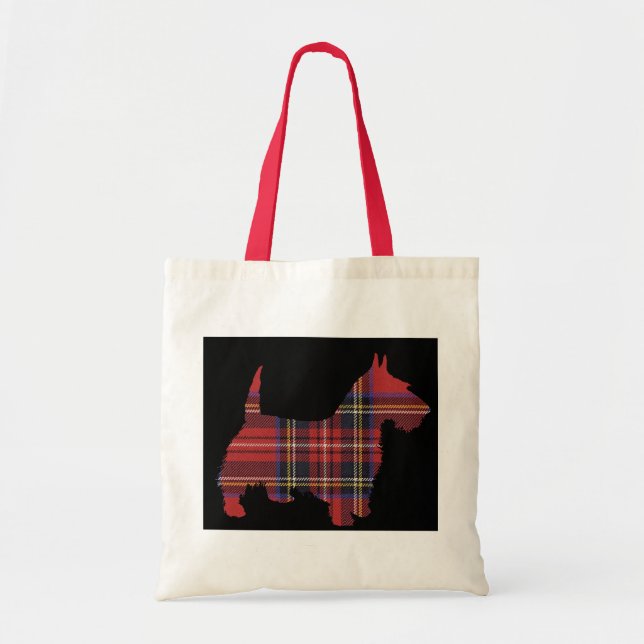 Bolso De Tela Tartán del perro del escocés (Frente)