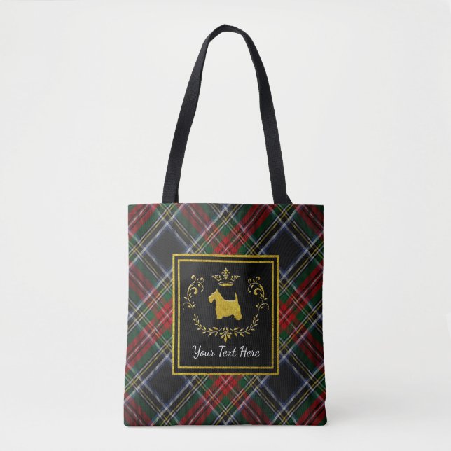 Bolso De Tela Tartán del Ringside de Terrier del escocés (Anverso)