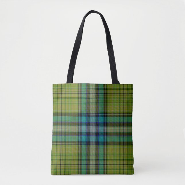 Bolso De Tela Tartan Plaid (Anverso)