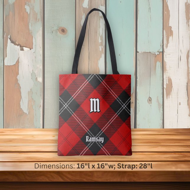 Bolso De Tela Tartan Rojo Clan Ramsay (Subido por el creador)