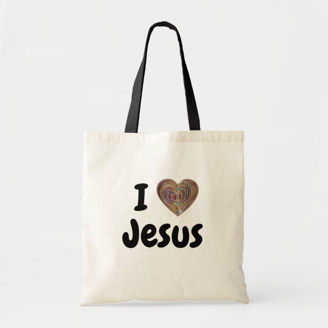 Bolso De Tela Tas "I love Jesus". (Frente)