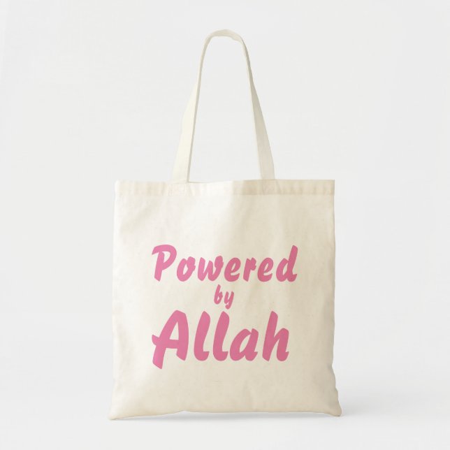 Bolso De Tela Tas "Powered by Allah". (Frente)