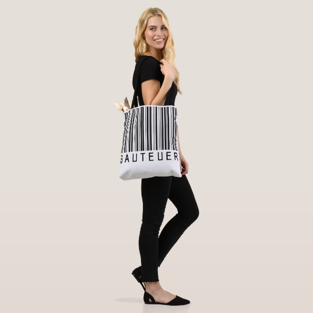 Bolso De Tela Tasche "SAUTEUER" Barcode Schwarz (Puesto)