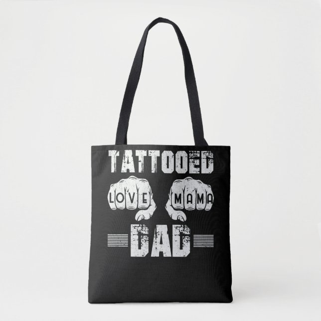 Bolso De Tela Tattooed Dad Love Mama (Anverso)