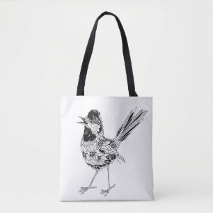 Bolso De Tela Tatuaje 2 2 del pájaro