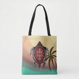 Bolso De Tela Tatuaje de tortuga de fantasía