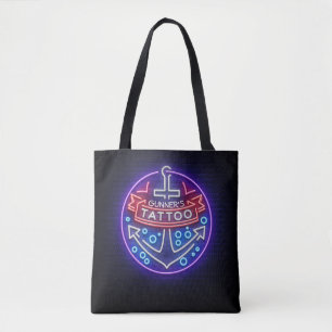 Bolso De Tela Tatuaje personalizado tienda estilo neón nautico R