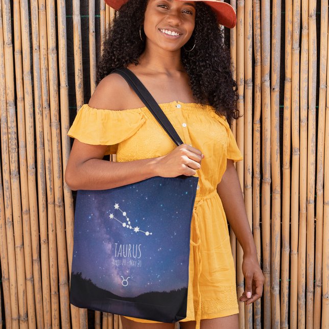 Bolso De Tela Tauro | Constelación zodiaca personalizada (Subido por el creador)