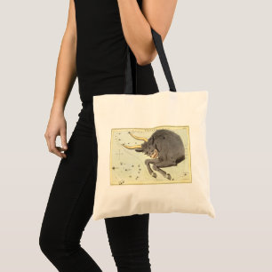 Bolso De Tela Tauro Toro, Constellación Vintage Espejo de Urania