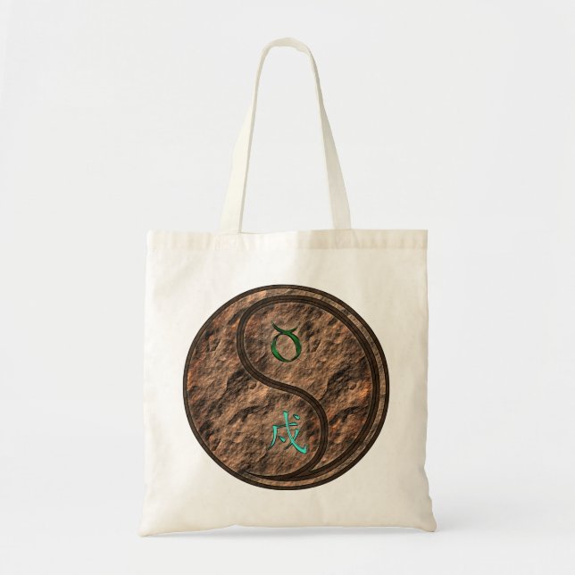 Bolso De Tela Taurus y Perro de la Tierra (Frente)