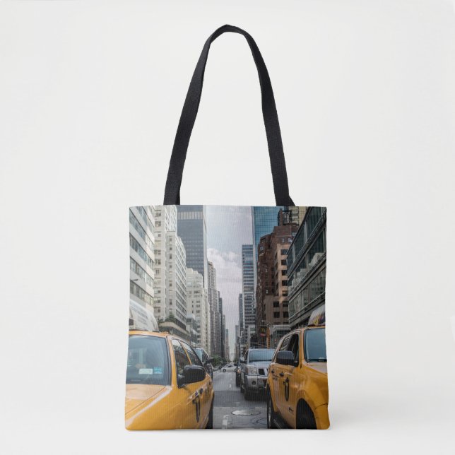 Bolso De Tela Taxis amarillos de Nueva York (Anverso)