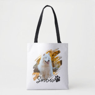 Bolso De Tela Taza con Foto y Nombre de Mascota Personalizados c