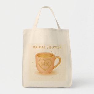 Bolso De Tela Taza de café rosa rubor