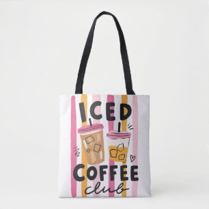 Bolso De Tela Tazas de café rosadas lindas diseño de café de ver