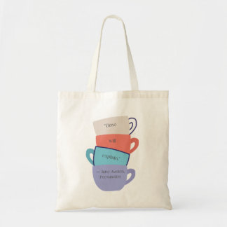 Bolso De Tela Tazas de Jane Austen
