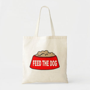 Bolso De Tela Tazón de comida para perros de mano roja Alimenta