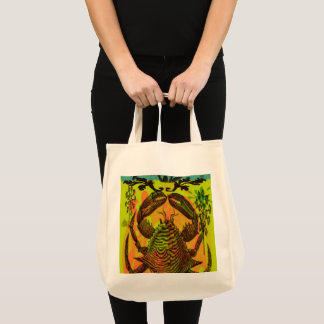 Bolso De Tela Tazón de mariscos de cangrejo y playa