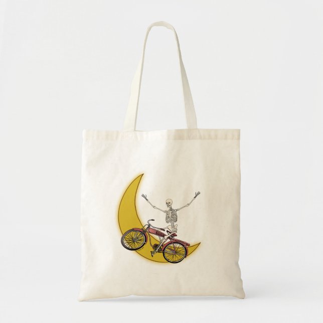 Bolso De Tela TBA Skeleton Riding Bike (Frente)