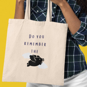 Bolso De Tela ¿Te acuerdas del cerdo volador? Nostalgia Quirky