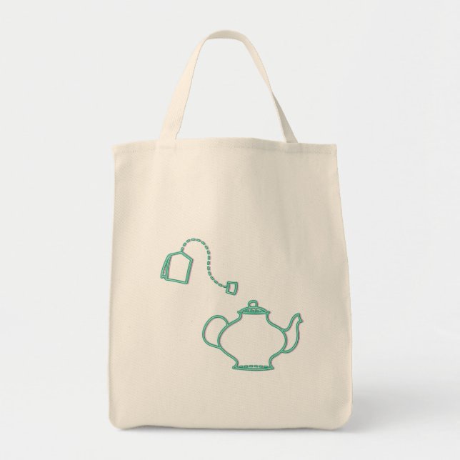 Bolso De Tela Té algo de té conmigo Pot y Teabag (Frente)