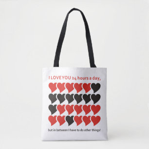BOLSO DE TELA TE AMO 24 HORAS...