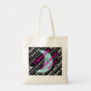 Bolso De Tela Te amo a la luna y a los regalos traseros