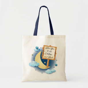 Bolso De Tela Te amo a la luna y atrás