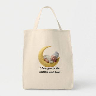 Bolso De Tela Te Amo a la Luna y de Regreso Camiseta – Baby Moon