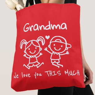 Bolso De Tela Te Amo Abuela Regalo Gráfico Divertido de Navidad