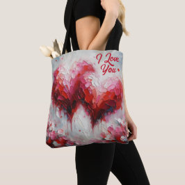 Bolso De Tela Te Amo Dos Corazones Abstractos Pintando San Valen