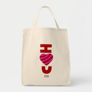 Bolso De Tela Te amo el Tote de la compra