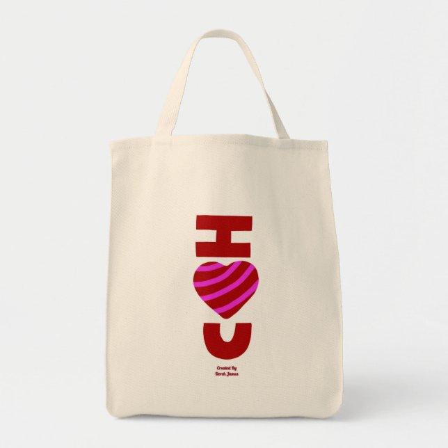 Bolso De Tela Te amo el Tote de la compra (Frente)