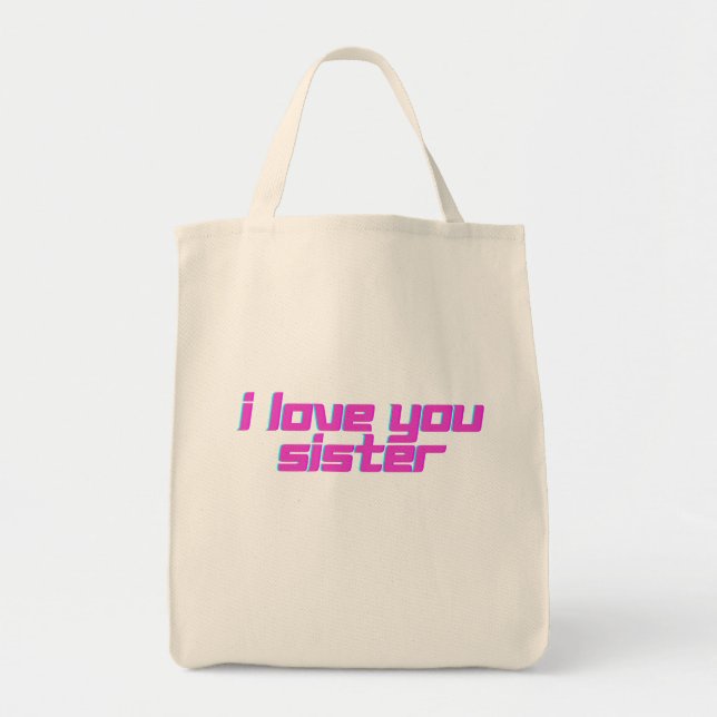 Bolso De Tela Te Amo Hermana  (Frente)