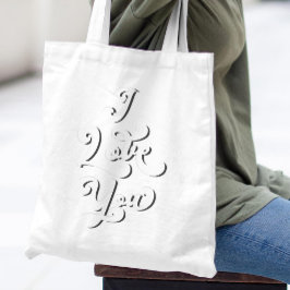 Bolso De Tela Te Amo La Magnífica Tipografía Retro Elegante