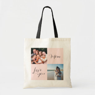 Bolso De Tela "Te amo, mamá" regalo fotográfico sentimental para