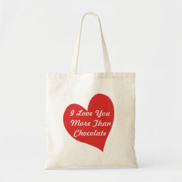Bolso De Tela Te Amo Más Que El tote De Chocolate